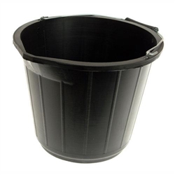 3 Gallon Black Scooper Bucket 