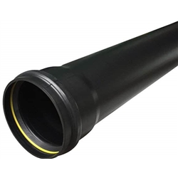 4m Soil Pipe 110mm Black