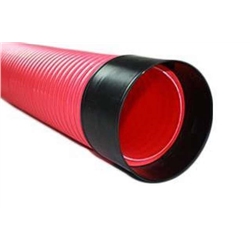 6m Red Twinwall Pipe 110mm Electric