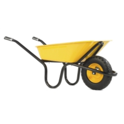 Yellow ALPHA Wheelbarrow 90L